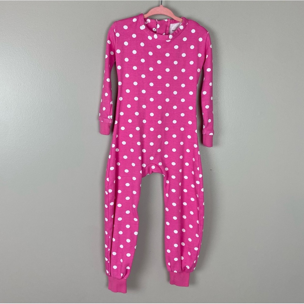 Little Keeper Sleeper pink and white polka dot size 3T
